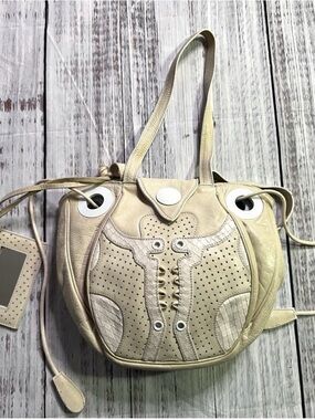 Vintage Balenciaga mini snake print leather handbag